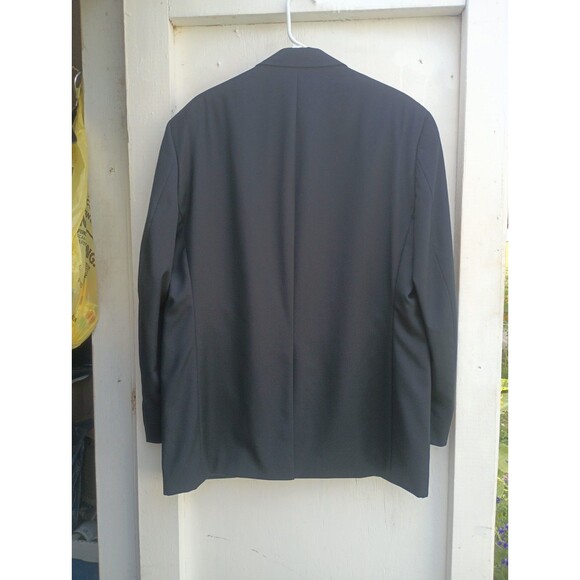 Vintage 90's Men's 42 Chaps Woolmark 100% Pure Wool Blazer Navy Blue Y2K Office - Picture 2 of 7